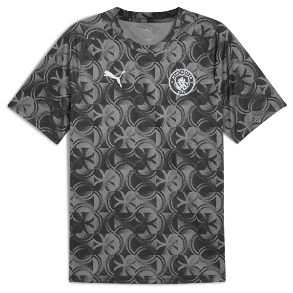 Günstige Manchester City Pre-Match Herrentrikot 2025/26 Kurzarm Schwarze Günstige Manchester City Pre-Match Herrentrikot 2025/26 Kurzarm Schwarze
