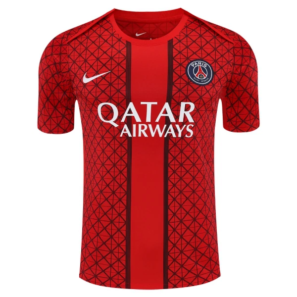 Günstige Paris Saint-Germain Pre-Match Herrentrikot 2025/26 Kurzarm Rote