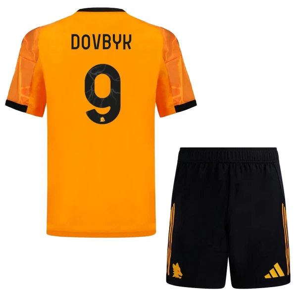 Günstige AS Rom Dovbyk 9 Kindertrikot Auswärts 2025/26 Kurzarm Günstige AS Rom Dovbyk 9 Kindertrikot Auswärts 2025/26 Kurzarm
