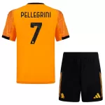 Günstige AS Rom Pellegrini 7 Kindertrikot Auswärts 2025/26 Kurzarm