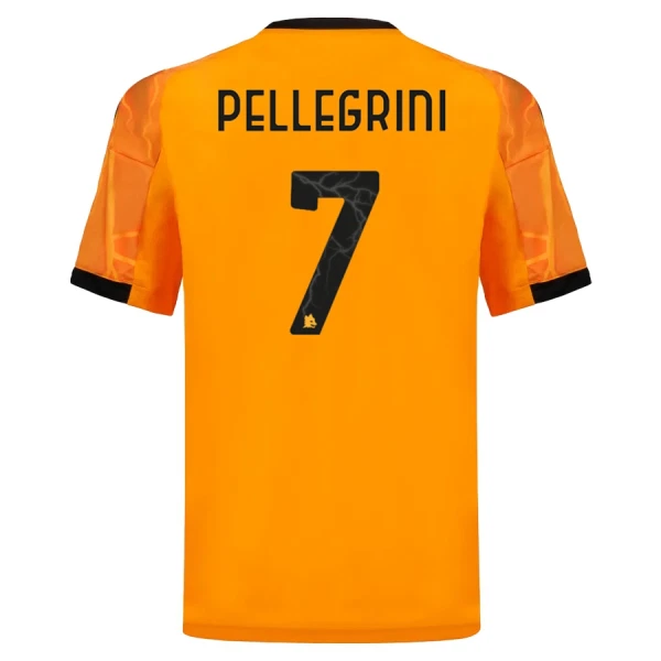 Günstige AS Rom Pellegrini 7 Kindertrikot Auswärts 2025/26 Kurzarm
