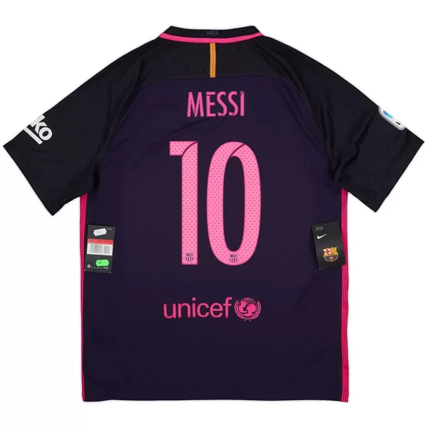 Günstige Barcelona Messi 10 2016-17 Herrentrikot Auswärts Retro Kurzarm Günstige Barcelona Messi 10 2016-17 Herrentrikot Auswärts Retro Kurzarm