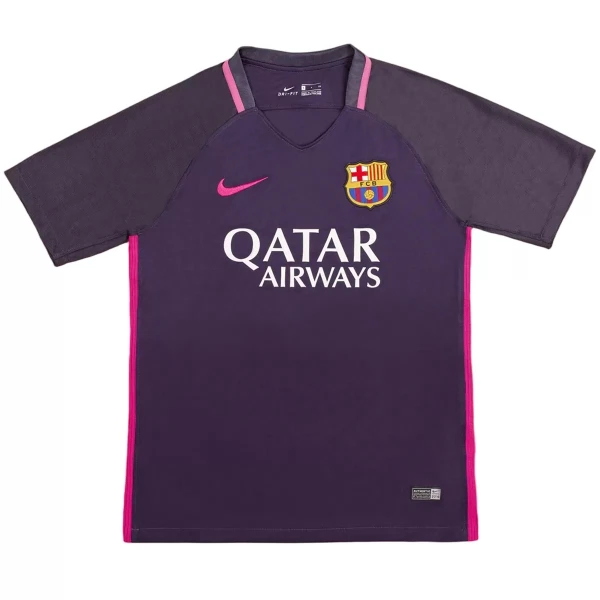 Günstige Barcelona Messi 10 2016-17 Herrentrikot Auswärts Retro Kurzarm