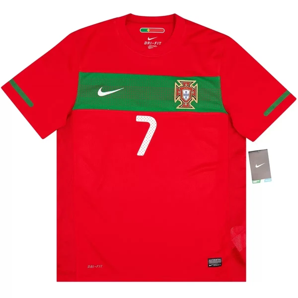 Günstige Portugal Ronaldo 7 2010 Herrentrikot Heim Retro Kurzarm