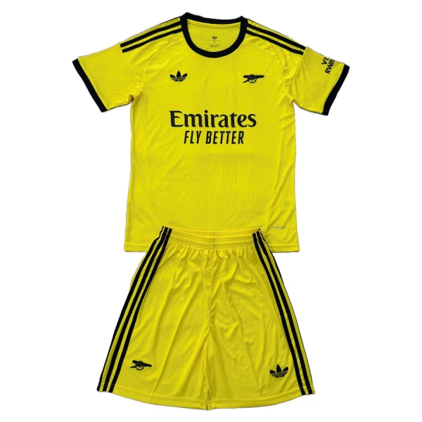 Günstige Arsenal Torwart Kindertrikot 2025/26 Kurzarm Gelbe Günstige Arsenal Torwart Kindertrikot 2025/26 Kurzarm Gelbe