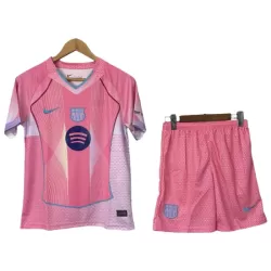 Günstige Barcelona Kindertrikot 2025/26 Kurzarm Rosa - Speziell Günstige Barcelona Kindertrikot 2025/26 Kurzarm Rosa - Speziell