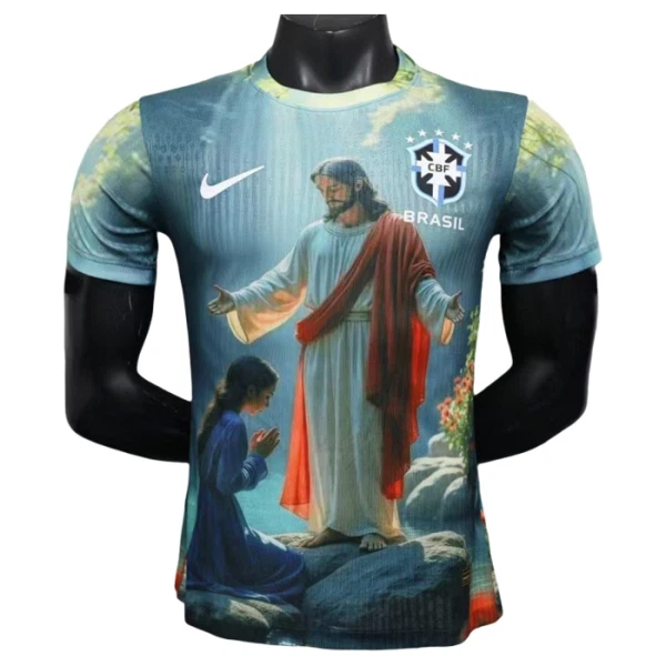 Günstige Brasilien x Christ Herrentrikot 2025 Kurzarm - Speziell Günstige Brasilien x Christ Herrentrikot 2025 Kurzarm - Speziell