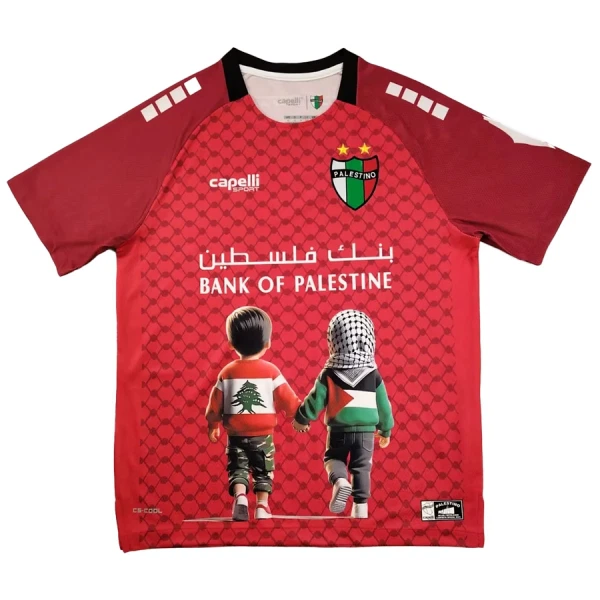 Günstige Club Deportivo Palestino Herrentrikot 2025 Kurzarm Rote - Speziell Günstige Club Deportivo Palestino Herrentrikot 2025 Kurzarm Rote - Speziell
