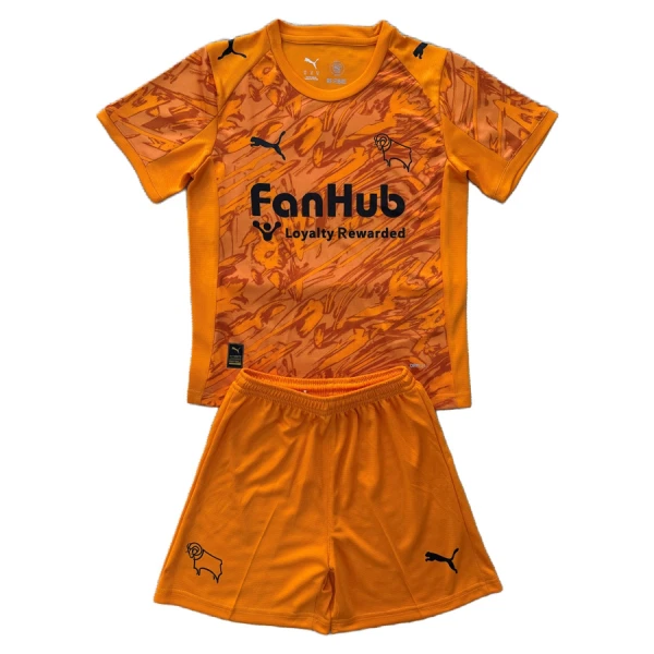 Günstige Derby County Torwart Kindertrikot 2025/26 Kurzarm Orange Günstige Derby County Torwart Kindertrikot 2025/26 Kurzarm Orange