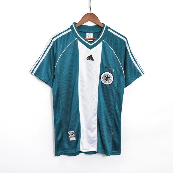Günstige Deutschland Herrentrikot Auswärts Retro 1998 Kurzarm Günstige Deutschland Herrentrikot Auswärts Retro 1998 Kurzarm