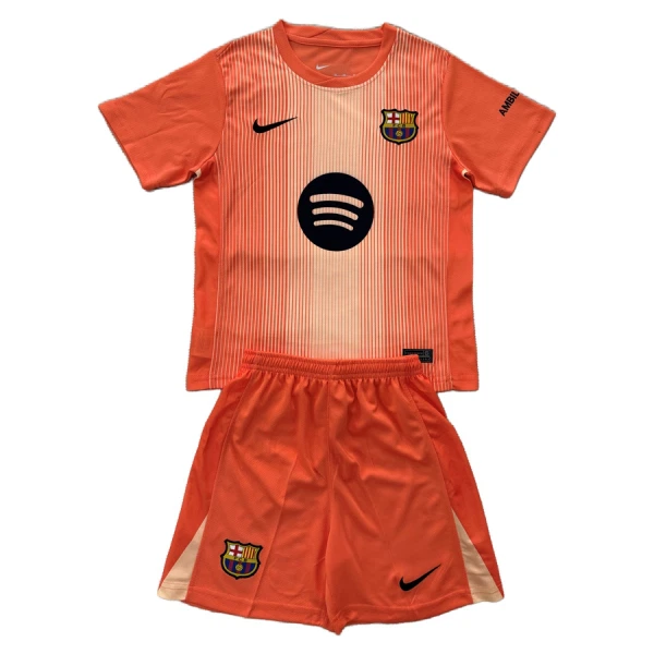 Günstige FC Barcelona Torwart Kindertrikot 2025/26 Kurzarm Orange Günstige FC Barcelona Torwart Kindertrikot 2025/26 Kurzarm Orange