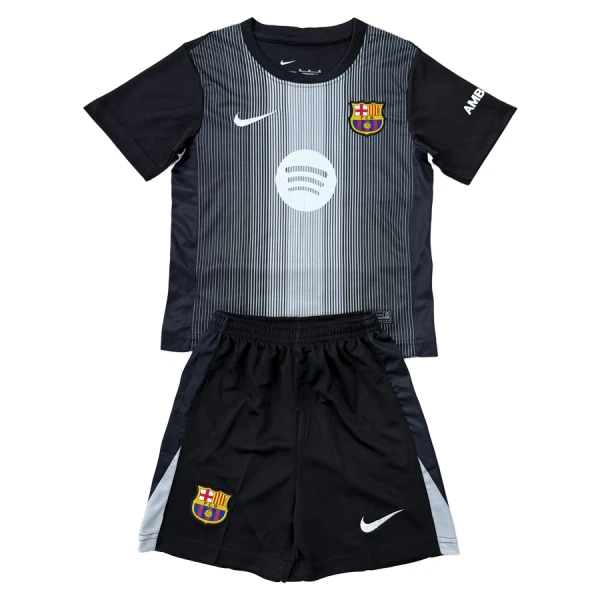Günstige FC Barcelona Torwart Kindertrikot 2025/26 Kurzarm Schwarze Günstige FC Barcelona Torwart Kindertrikot 2025/26 Kurzarm Schwarze