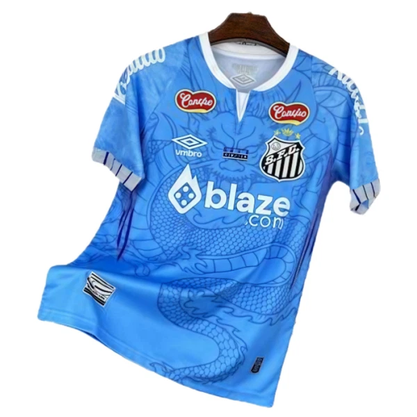 Günstige Santos FC Dragon Herrentrikot 2025/26 Kurzarm Blaue Günstige Santos FC Dragon Herrentrikot 2025/26 Kurzarm Blaue