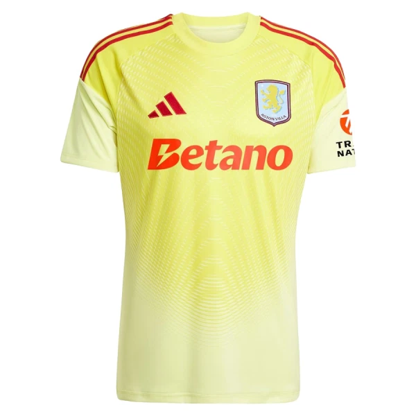 Günstige Aston Villa Torwart Herrentrikot 2025/26 Kurzarm Gelbe Günstige Aston Villa Torwart Herrentrikot 2025/26 Kurzarm Gelbe