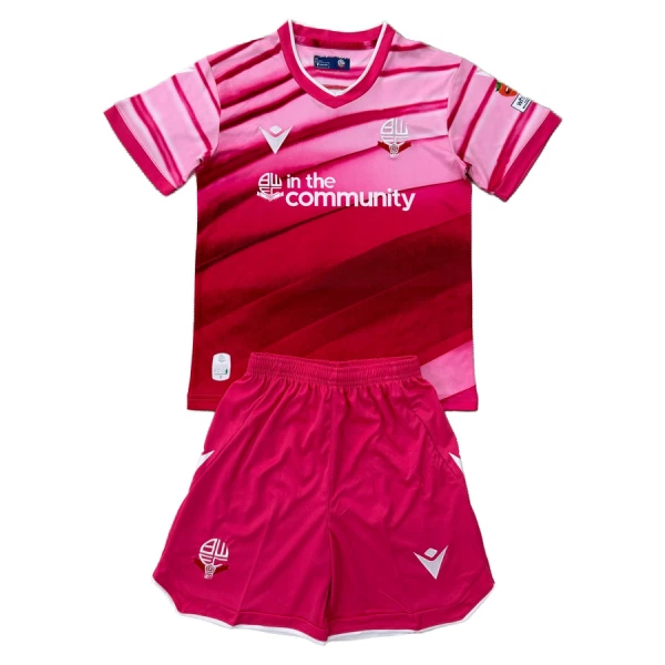 Günstige Bolton Wanderers Kindertrikot Ausweich 2025/26 Kurzarm Günstige Bolton Wanderers Kindertrikot Ausweich 2025/26 Kurzarm