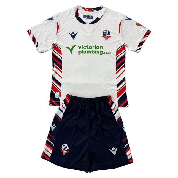 Günstige Bolton Wanderers Kindertrikot Heim 2025/26 Kurzarm Günstige Bolton Wanderers Kindertrikot Heim 2025/26 Kurzarm