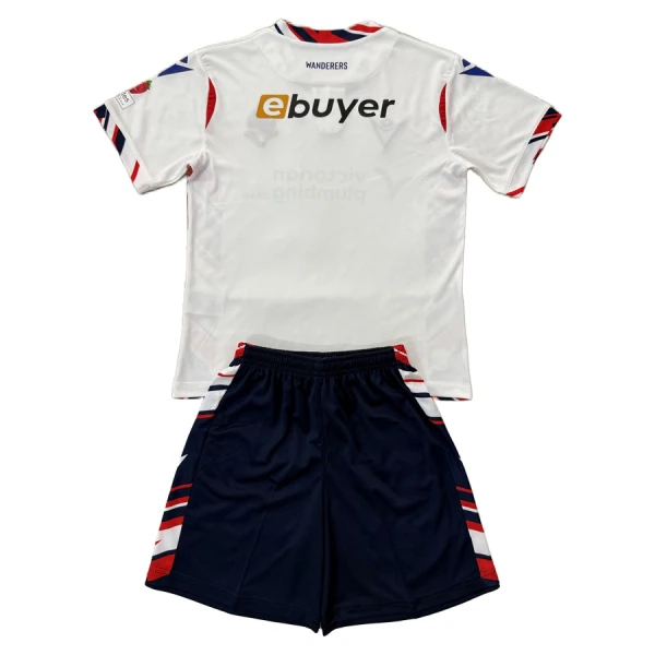 Günstige Bolton Wanderers Kindertrikot Heim 2025/26 Kurzarm