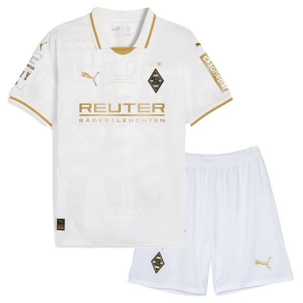 Günstige Borussia Mönchengladbach Kindertrikot Jubiläum 2025/26 Kurzarm Günstige Borussia Mönchengladbach Kindertrikot Jubiläum 2025/26 Kurzarm