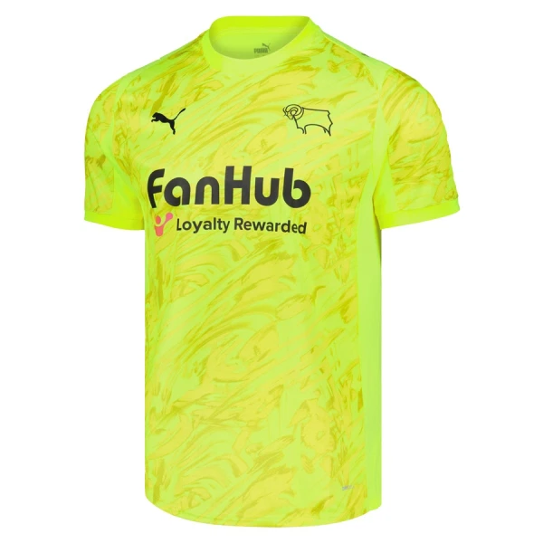 Günstige Derby County Torwart Herrentrikot 2025/26 Kurzarm Gelbe Günstige Derby County Torwart Herrentrikot 2025/26 Kurzarm Gelbe
