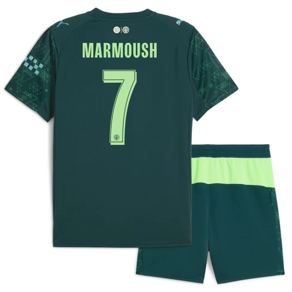 Günstige Manchester City Marmoush 7 Kindertrikot Vierte EA Sport 2025/26 Kurzarm Günstige Manchester City Marmoush 7 Kindertrikot Vierte EA Sport 2025/26 Kurzarm