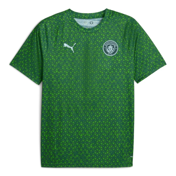 Günstige Manchester City Pre-Match Herrentrikot 2025/26 Kurzarm Grüne Günstige Manchester City Pre-Match Herrentrikot 2025/26 Kurzarm Grüne