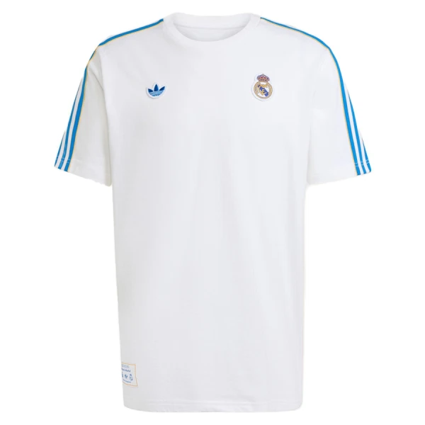 Günstige Real Madrid Terrace Icons Herrentrikot 2025/26 Kurzarm Weiße Günstige Real Madrid Terrace Icons Herrentrikot 2025/26 Kurzarm Weiße