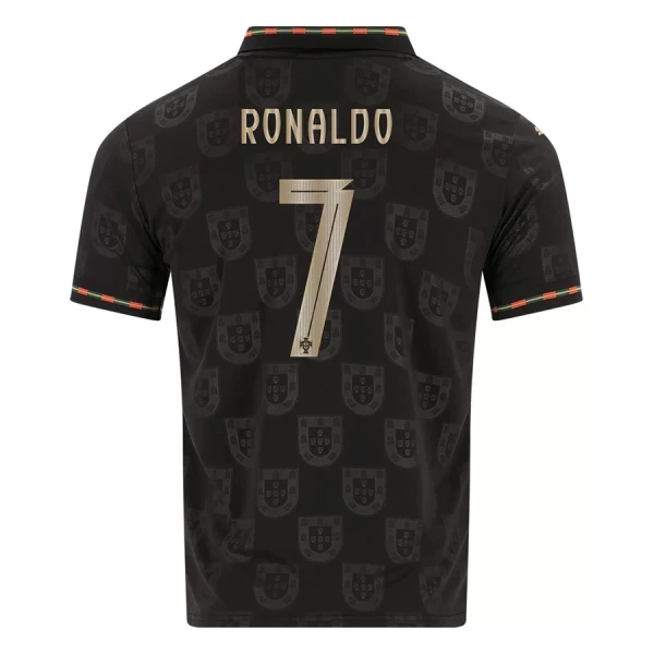 Günstige Portugal Black Panther Ronaldo 7 Herrentrikot 2025/26 Kurzarm - Speziell Günstige Portugal Black Panther Ronaldo 7 Herrentrikot 2025/26 Kurzarm - Speziell