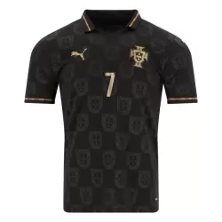 Günstige Portugal Black Panther Ronaldo 7 Herrentrikot 2025/26 Kurzarm - Speziell