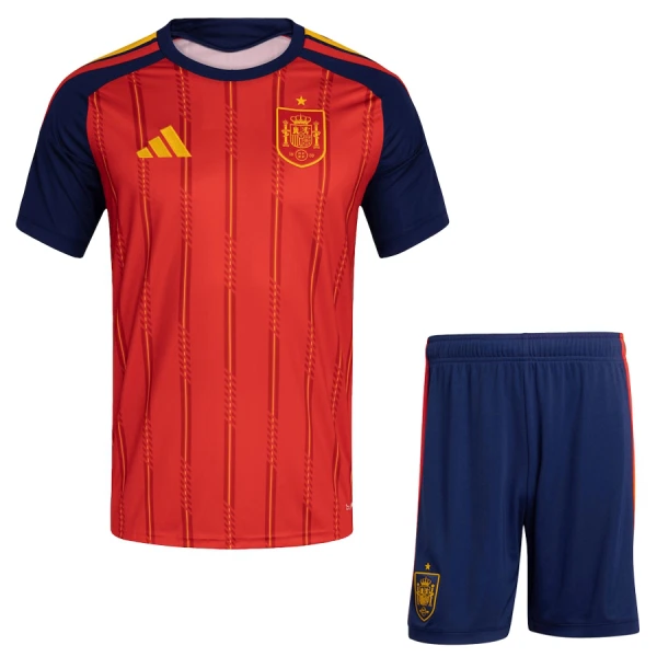 Günstige Spanien Kindertrikot Heim WM 2026 Kurzarm