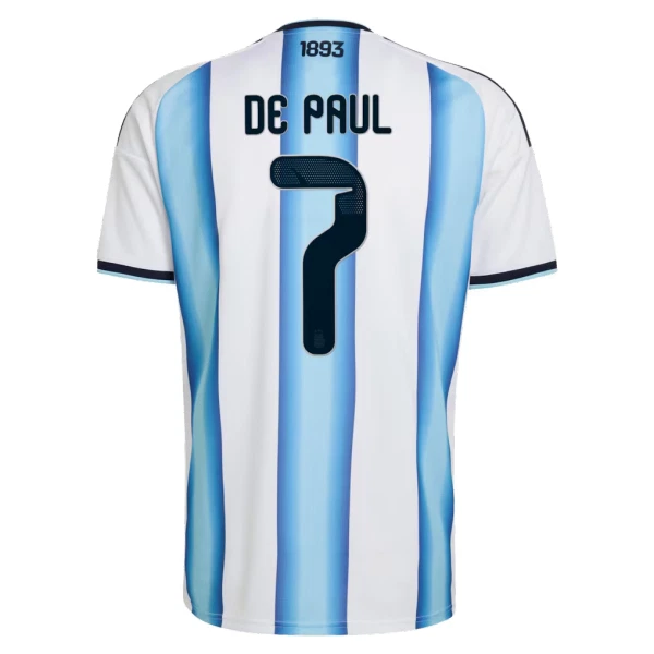 Günstige Argentinien De Paul 7 Herrentrikot Heim WM 2026 Kurzarm
