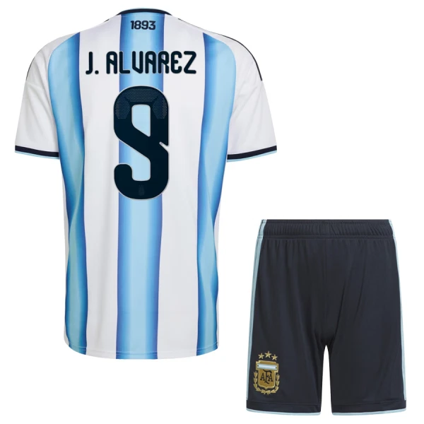 Günstige Argentinien J. Alvarez 9 Kindertrikot Heim WM 2026 Kurzarm Günstige Argentinien J. Alvarez 9 Kindertrikot Heim WM 2026 Kurzarm