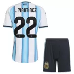 Günstige Argentinien Lautaro Martinez 22 Kindertrikot Heim WM 2026 Kurzarm