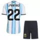 Günstige Argentinien Lautaro Martinez 22 Kindertrikot Heim WM 2026 Kurzarm