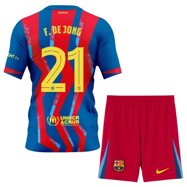 Günstige FC Barcelona Frenkie de Jong 21 Kindertrikot Vierte 2025/26 Kurzarm