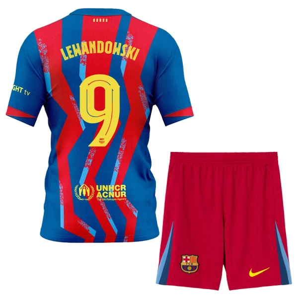 Günstige FC Barcelona Lewandowski 9 Kindertrikot Vierte 2025/26 Kurzarm