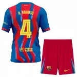 Günstige FC Barcelona R. Araujo 4 Kindertrikot Vierte 2025/26 Kurzarm