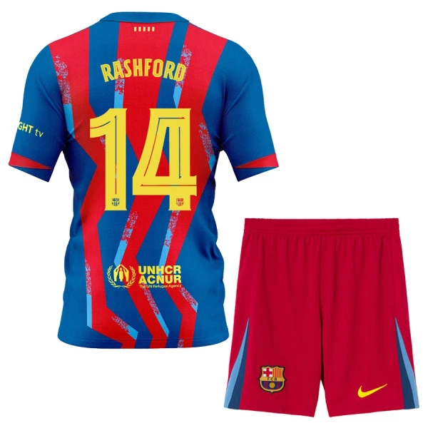 Günstige FC Barcelona Rashford 14 Kindertrikot Vierte 2025/26 Kurzarm