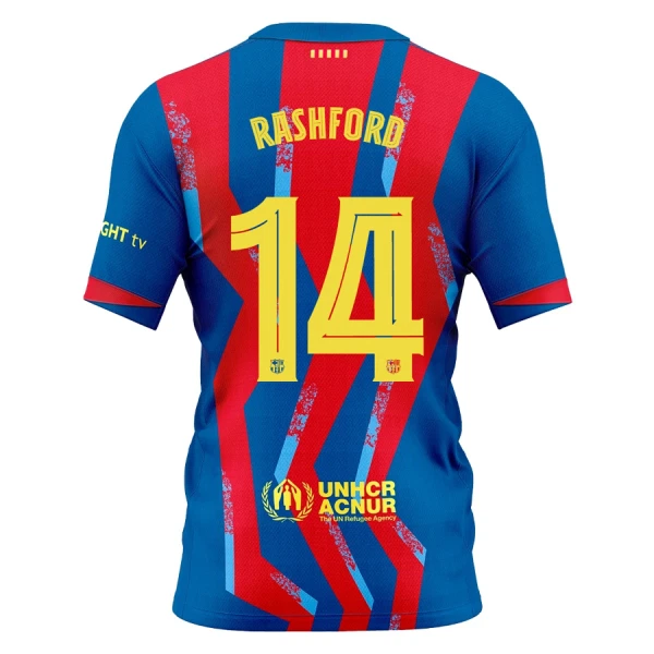 Günstige FC Barcelona Rashford 14 Kindertrikot Vierte 2025/26 Kurzarm