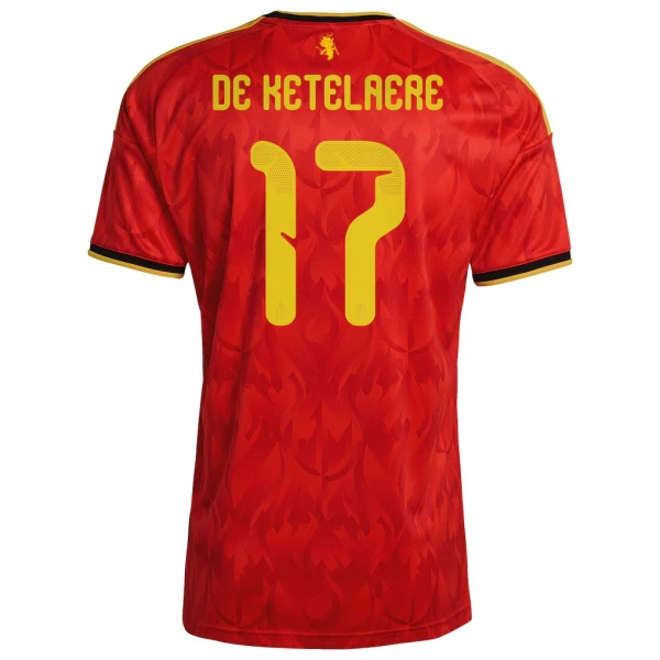Günstige Belgien De Ketelaere 17 Herrentrikot Heim WM 2026 Kurzarm