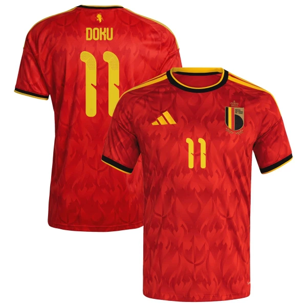 Günstige Belgien Doku 11 Herrentrikot Heim WM 2026 Kurzarm