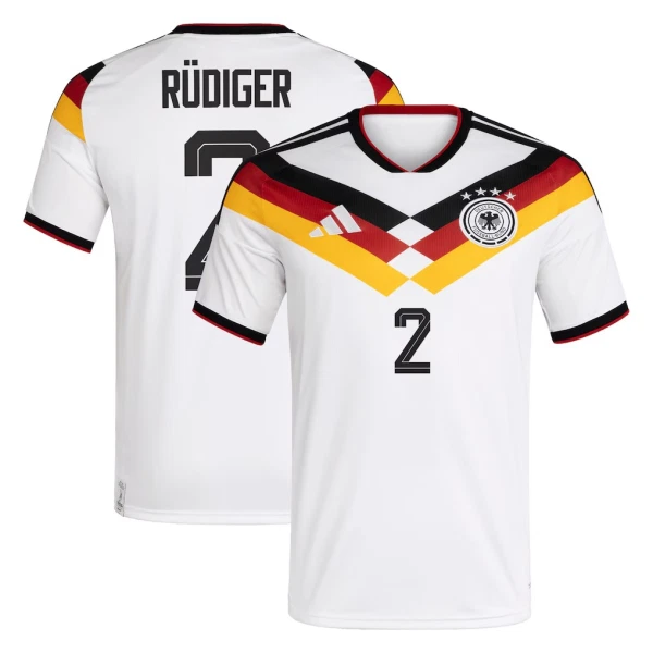 Günstige Deutschland Rudiger 2 Herrentrikot Heim WM 2026 Kurzarm Günstige Deutschland Rudiger 2 Herrentrikot Heim WM 2026 Kurzarm