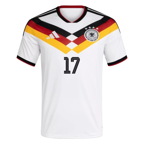 Günstige Deutschland Wirtz 17 Kindertrikot Heim WM 2026 Kurzarm