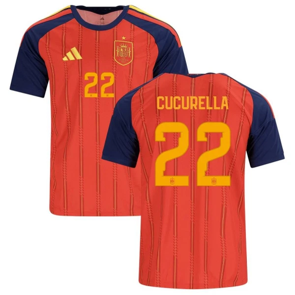 Günstige Spanien Cucurella 22 Herrentrikot Heim WM 2026 Kurzarm Günstige Spanien Cucurella 22 Herrentrikot Heim WM 2026 Kurzarm