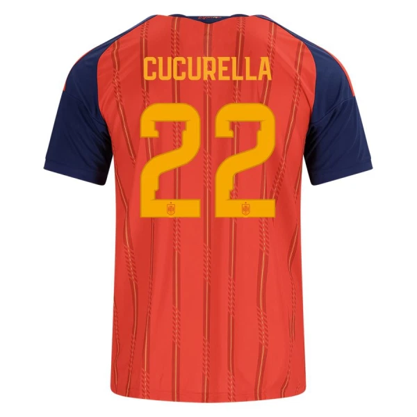 Günstige Spanien Cucurella 22 Herrentrikot Heim WM 2026 Kurzarm