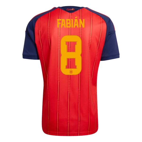 Günstige Spanien Fabian 8 Herrentrikot Heim WM 2026 Kurzarm Günstige Spanien Fabian 8 Herrentrikot Heim WM 2026 Kurzarm