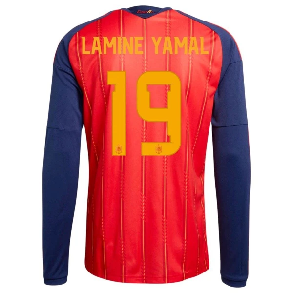 Günstige Spanien Lamine Yamal 19 Herrentrikot Heim WM 2026 Langarm