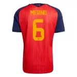 Günstige Spanien Merino 6 Herrentrikot Heim WM 2026 Kurzarm