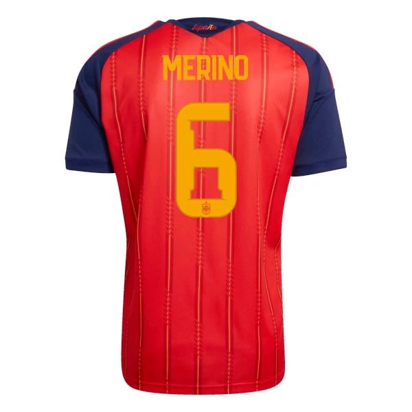 Günstige Spanien Merino 6 Herrentrikot Heim WM 2026 Kurzarm