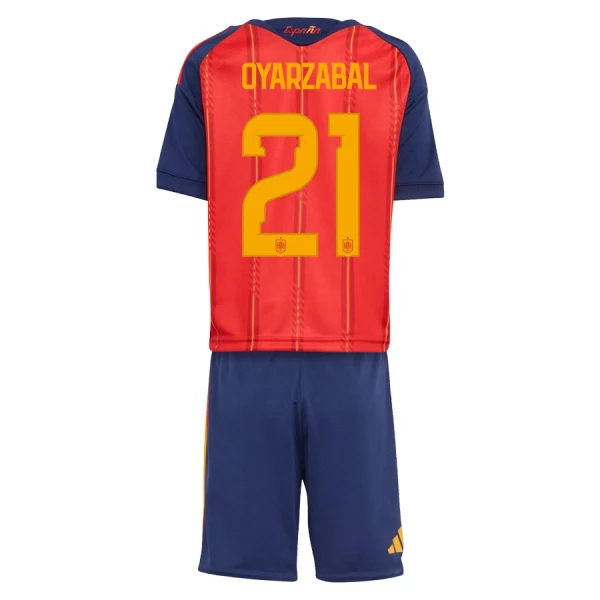 Günstige Spanien OYARZABAL 21 Kindertrikot Heim WM 2026 Kurzarm