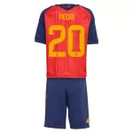Günstige Spanien Pedri 20 Kindertrikot Heim WM 2026 Kurzarm